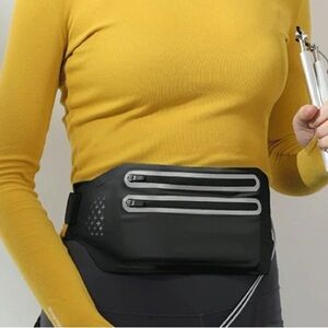 Waterproof Waist Bag Multifunctional Sports Pocket Fanny Pack for Outdoor Black